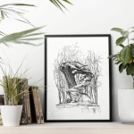Pomnik fr. Chopina. Grafika art. print w oprawie.