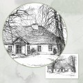 Dworek Fr. Chopina – grafika art print w oprawie – aranżacja we wnętrzu, ujęcie 2