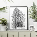 Kapliczka – grafika art print w oprawie – aranżacja we wnętrzu