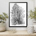Kapliczka – grafika art print w oprawie – aranżacja we wnętrzu, ujęcie 2