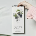 Kalendarz ścienny 2027 Naturalnie owoce w dłoni – format 14 × 32 cm